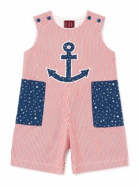 Cactus Red and White Striped Toddler Shirt with Star Buttons